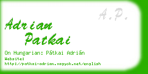 adrian patkai business card